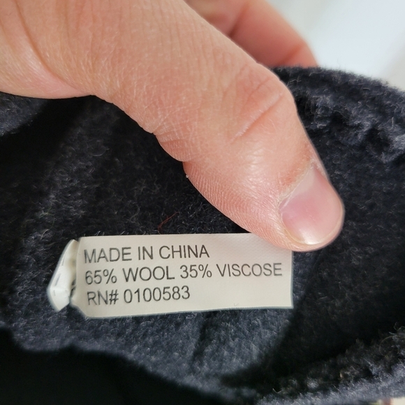 J. Jill Wool‎ Blend Tote Bag Purse Black Charcoal Gray - Picture 8 of 10